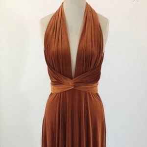Multi-way velvet dress